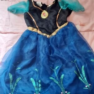 Anna Kids Princess Costume Dress - Black and Blue